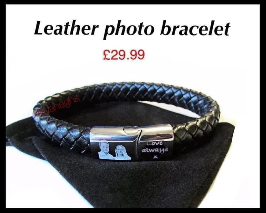 Leather Photo Bracelet