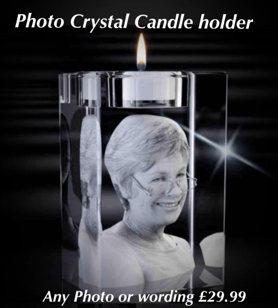 Photo Crystal Candle Holder