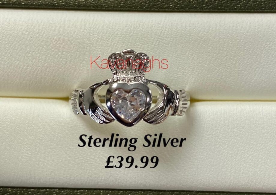 Sterling silver Claddagh rings various sizes available